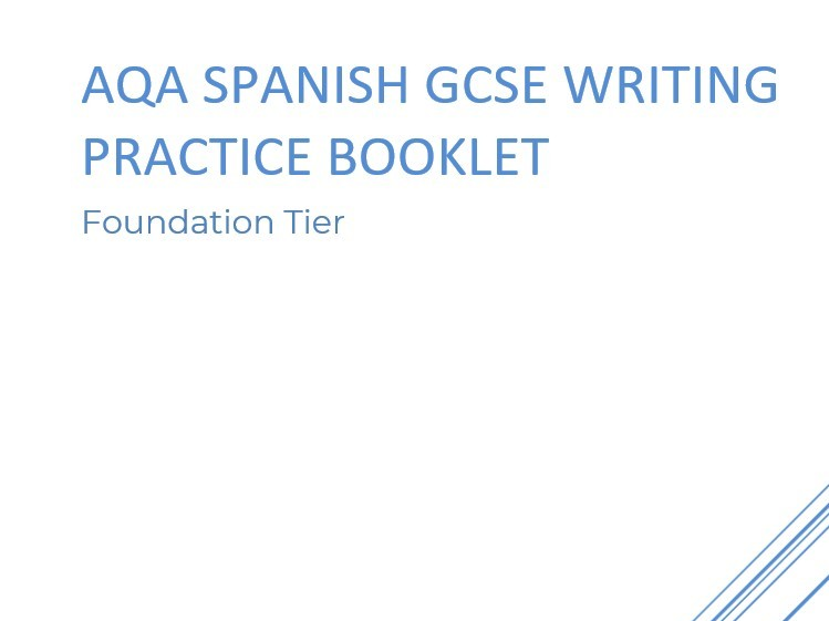 AQA GCSE Spanish Foundation Writing Practice Booklet