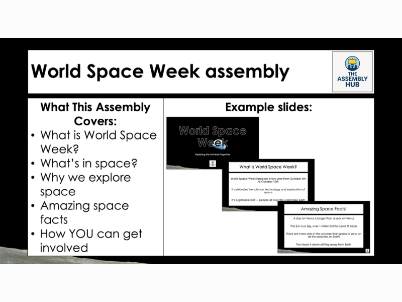 World Space Week Assembly PowerPoint – KS1 & KS2 Primary Space Assembly