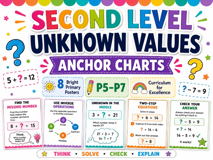 Unknown Values KS2/Second Level Anchor Charts