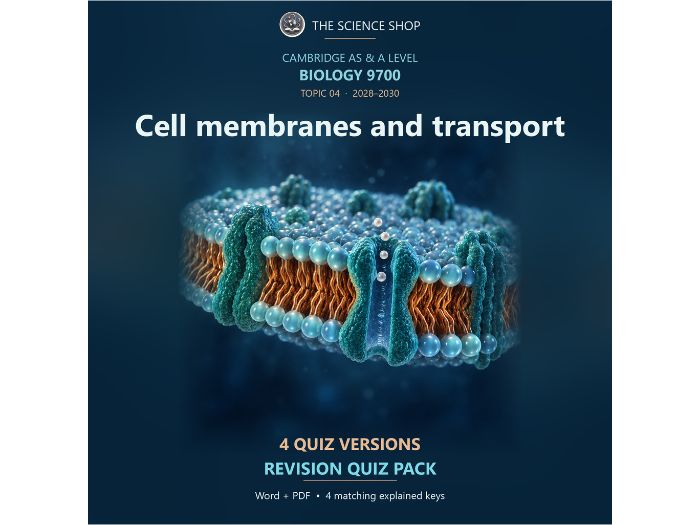 Cell membranes and transport | Cambridge AS Biology 9700 | 4 Revision Quizzes