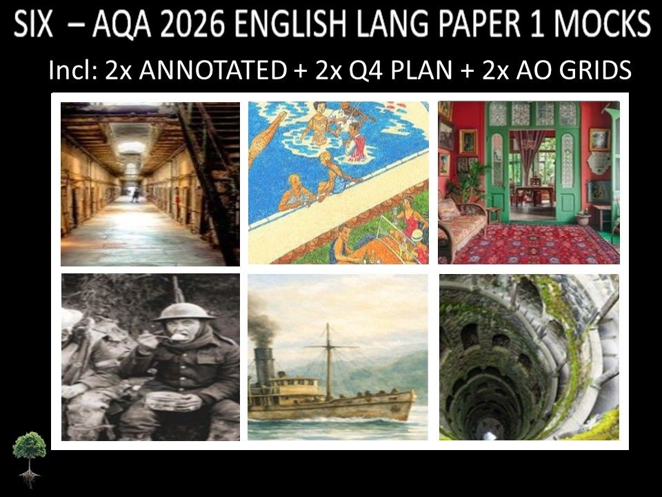 SIX - AQA PAPER 1 | 2026 FULL MOCKS | ANNOTATED | Q4 PLAN | AO GRIDS