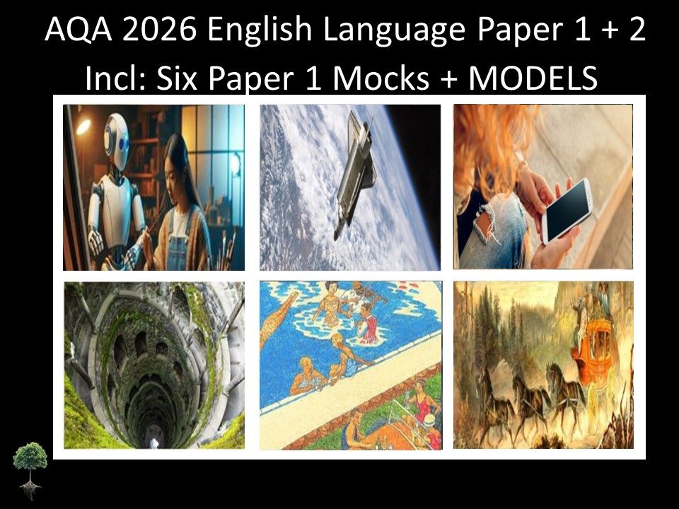 Six AQA 2026 GCSE English Language Paper 1 + 2 Mocks | Models