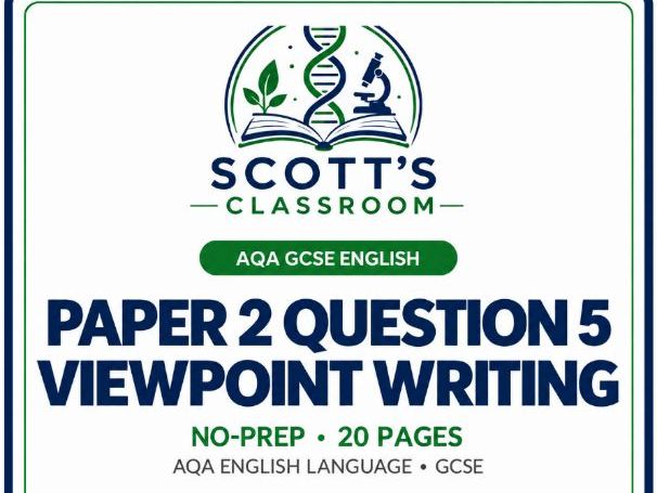 AQA GCSE English Language Paper 2 Question 5 Viewpoint Writing Workbook