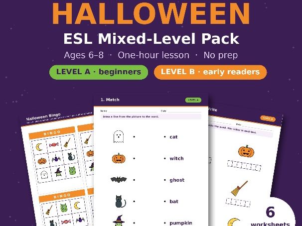 Halloween ESL mixed level pack