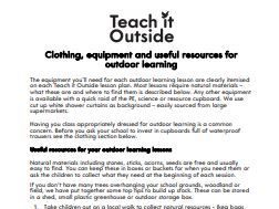 Equipment & useful resources for outdoor learning