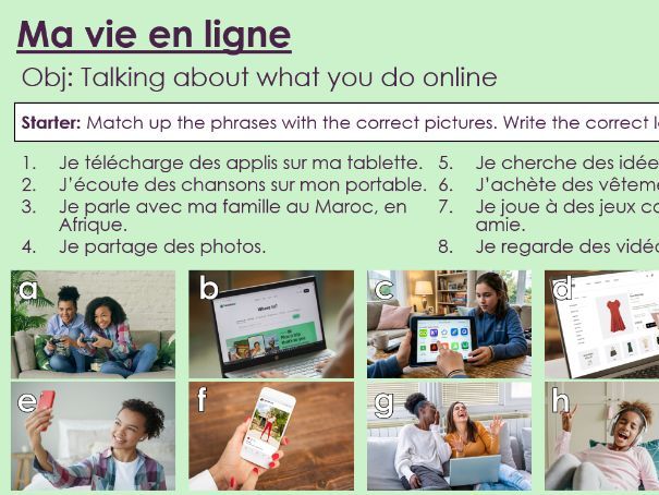 NEW 2026 GCSE French. Foundation/ Vert. Module 1: Unit 1. Ma vie en ligne