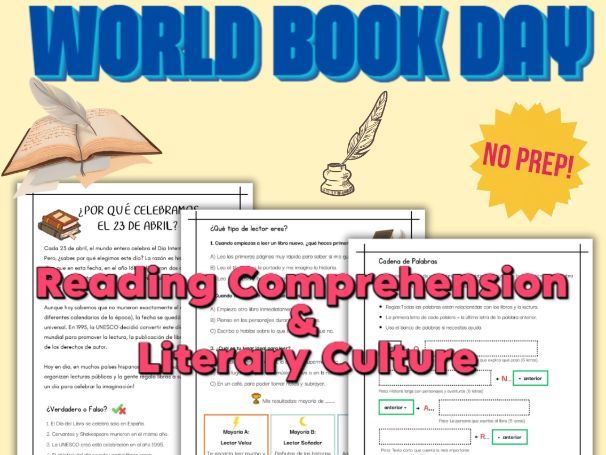 Spanish World Book Day Reading & Activities | Día del Libro (KS3 / KS4 / A2)