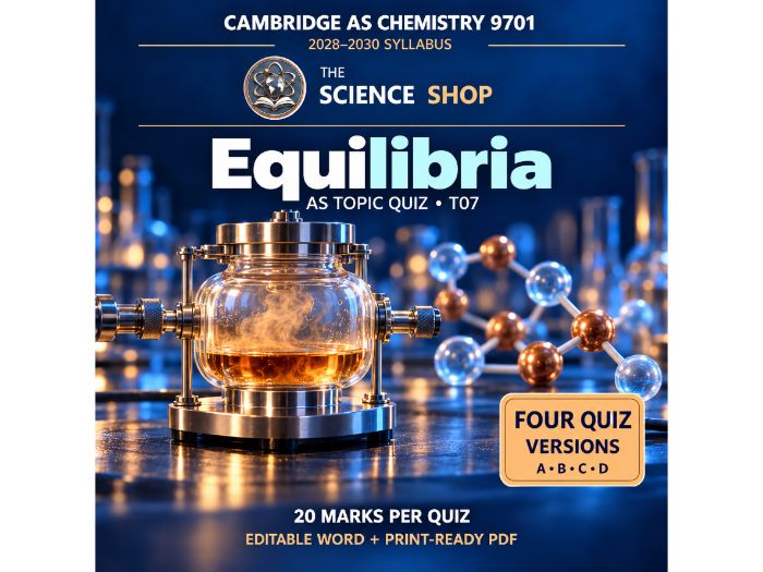 Equilibria | Cambridge AS Chemistry 9701 | 4 Revision Quizzes