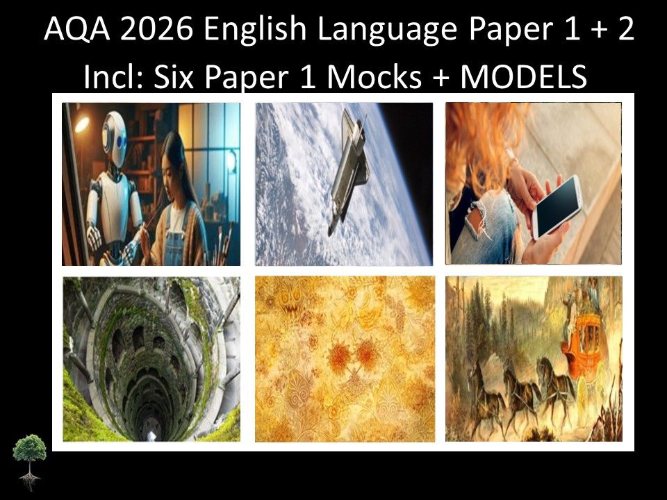 Six AQA 2026 GCSE English Language Paper 1 + 2 Mocks | Models