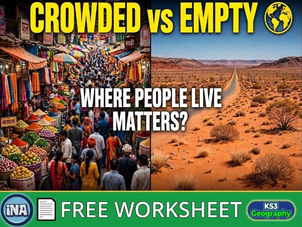 Population Density - FREE KS3 Geography Worksheet