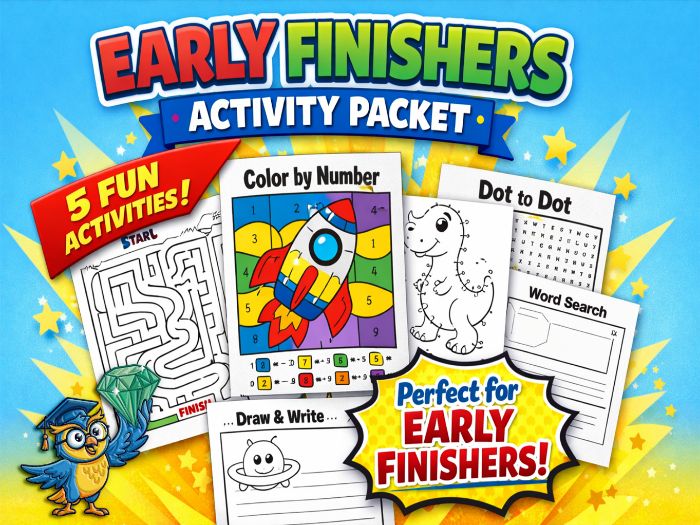 Early Finishers Activities K-2