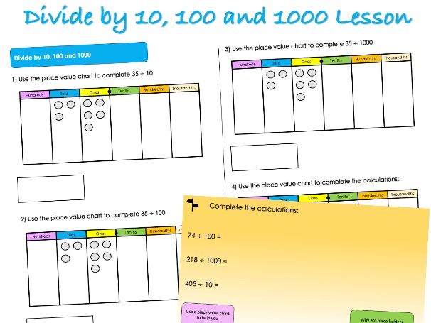Year 6 Decimals - Divide by 10, 100 and 1000 Lesson