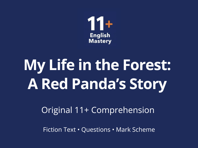 11+ Comprehension Paper – My Life in the Forest: A Red Panda’s Story (Fiction, Y5–6)