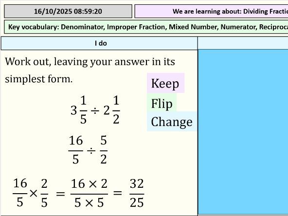 Dividing Fractions and Mixed Numbers - Full Lesson