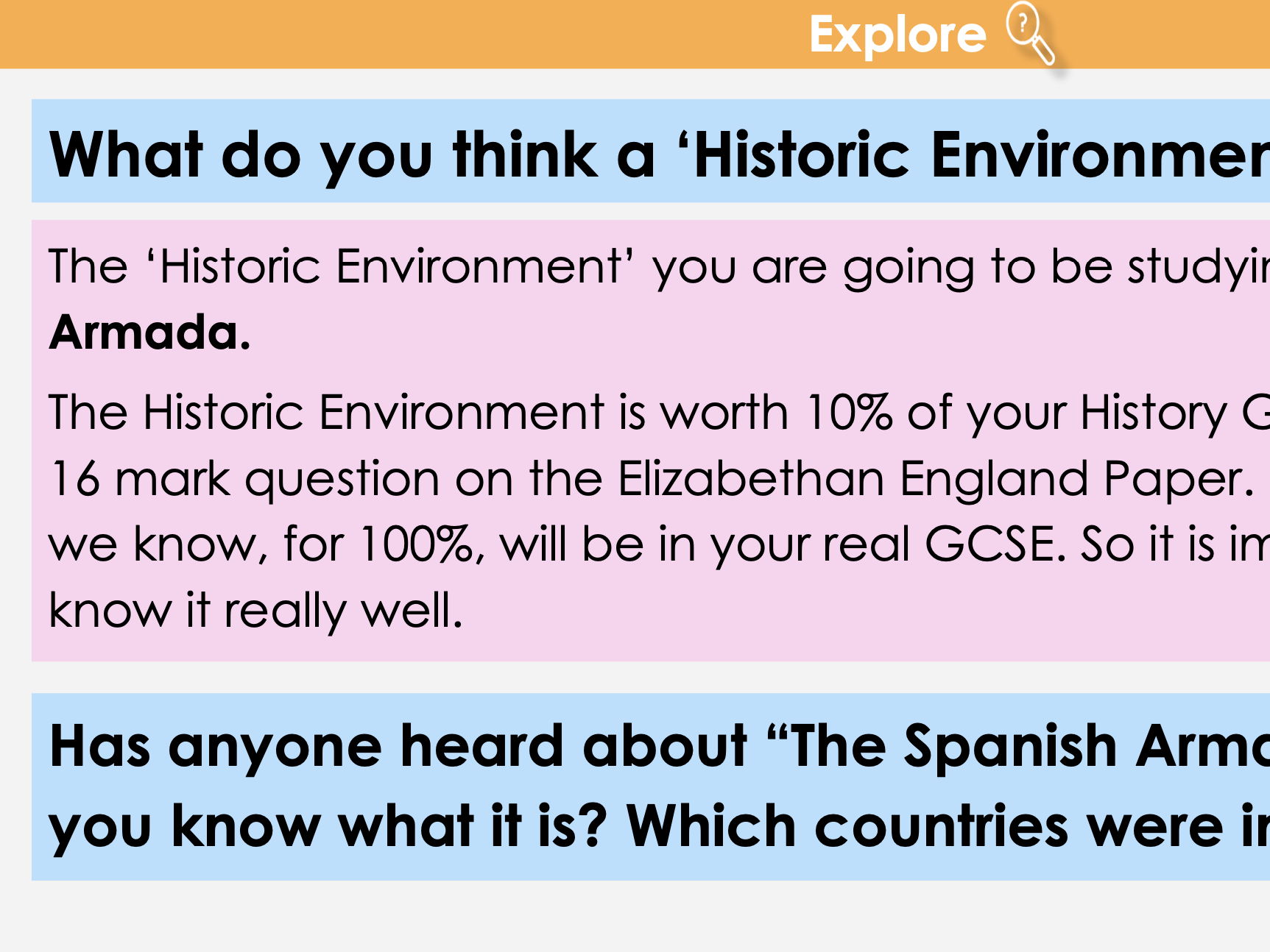AQA GCSE Elizabethan England 2026: Historic Environment – The Spanish Armada