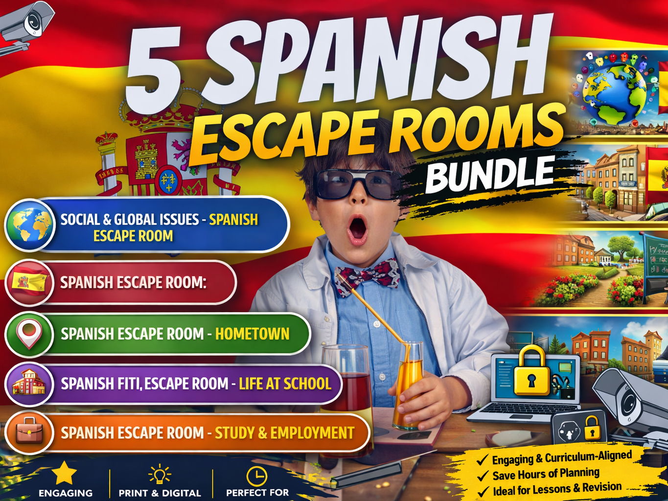 Spanish Revision Escape rooms