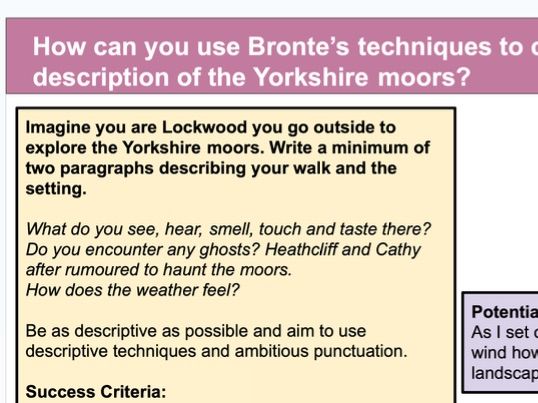 Descriptive Writing Scheme of Work