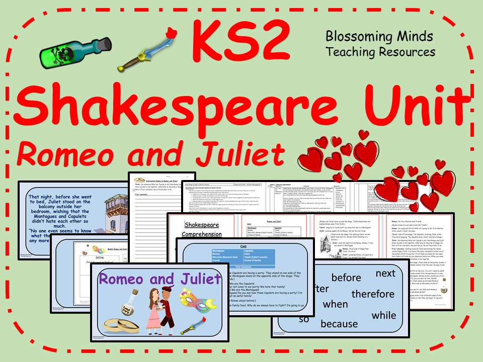 Ks2 Romeo And Juliet Literacy Unit Shakespeare Teaching Resources