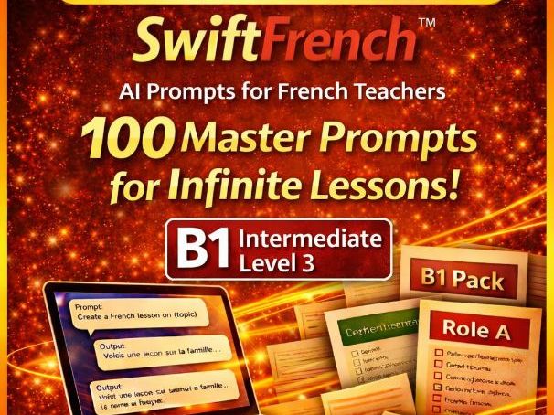 SwiftFrench B1 - 100 AI Lesson Prompts