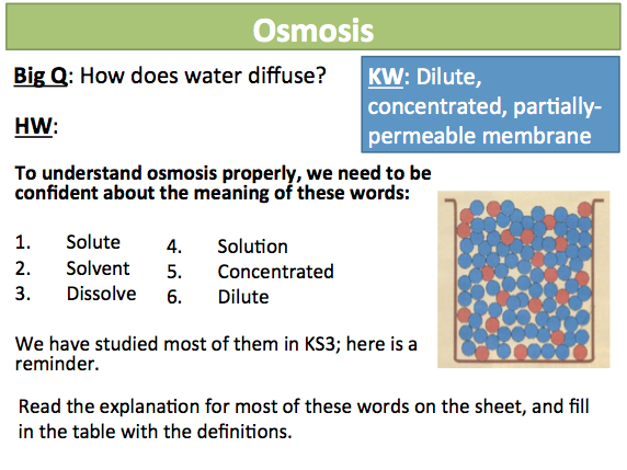 New Aqa Gcse Cells 14 Osmosis Theory Teaching Resources 1654