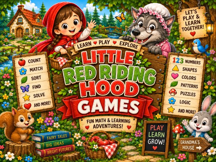 Little Red Riding Hood Math Games | Counting, Numbers 1–20 & Shapes | Preschool–1st Grade