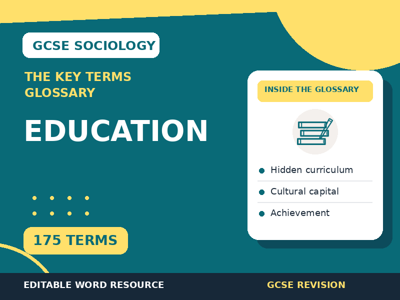 GCSE Sociology Education Glossary | 175 Key Terms and Definitions