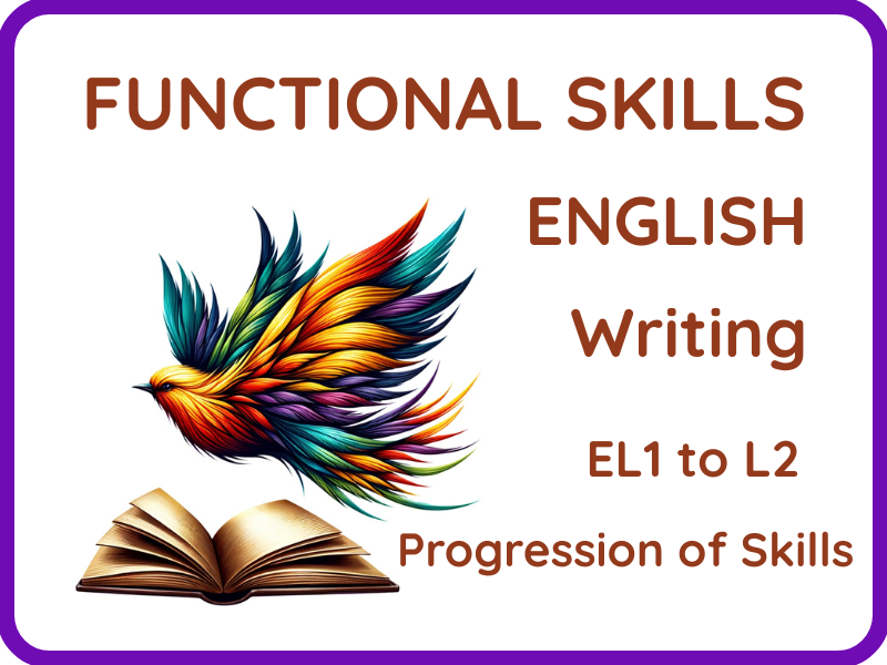 Progression of Skills in Functional Skills Writing - Editable Planning Tool - EL1 to Level 2