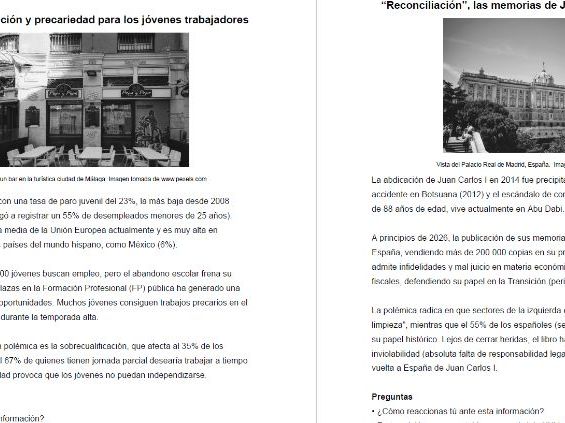 A-level Spanish AQA - 12 Stimulus cards SET 2 (M-W) based on current topics (2026)