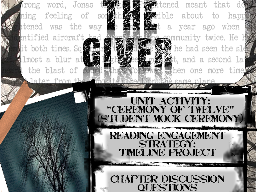 The Giver: Complete Unit Packet (Projects, Chapter Questions, Exam and more)