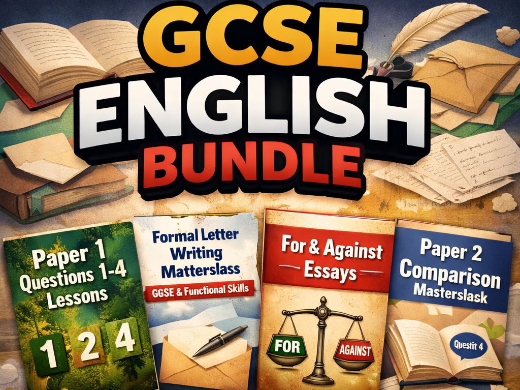 AQA GCSE English Language Lesson Pack 2026 – 2027 Paper 1 Questions 1–4 (Exam Practice · Printable)