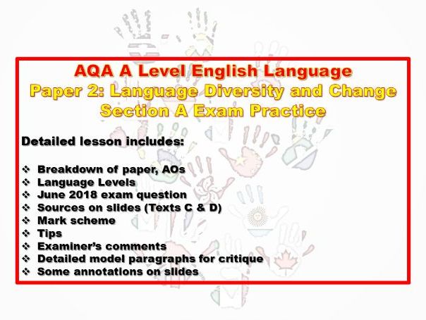 Language Diversity and Change (AQA)