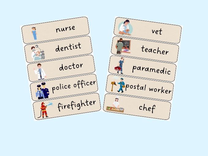 People Who Help Us Word Cards