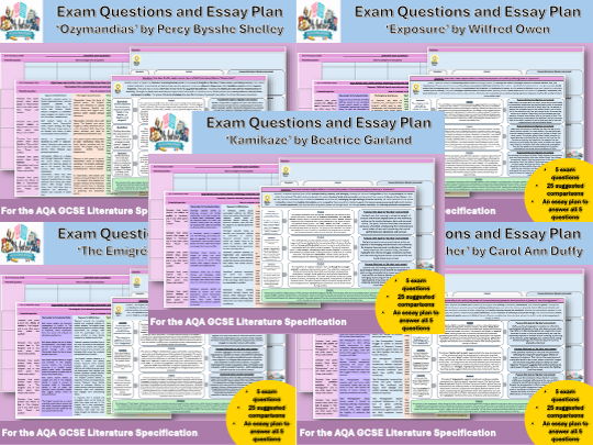 AQA Power and Conflict Poetry Core Poems Essay Plans