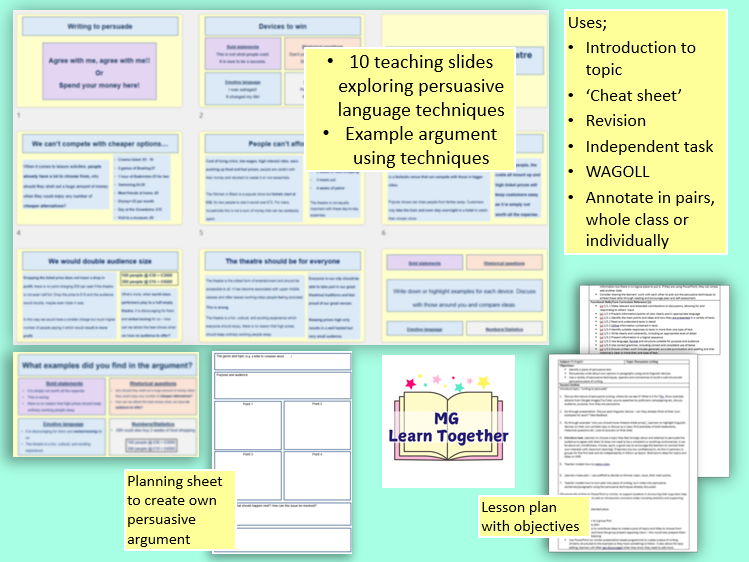 Functional Skills writing to persuade, powerpoint, example, writing frame scaffold dyslexia friendly