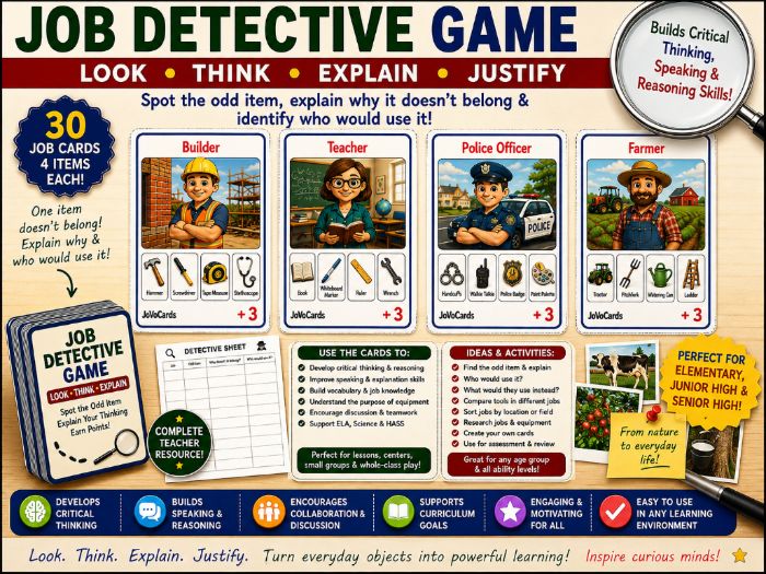 Job Detective Game Cards