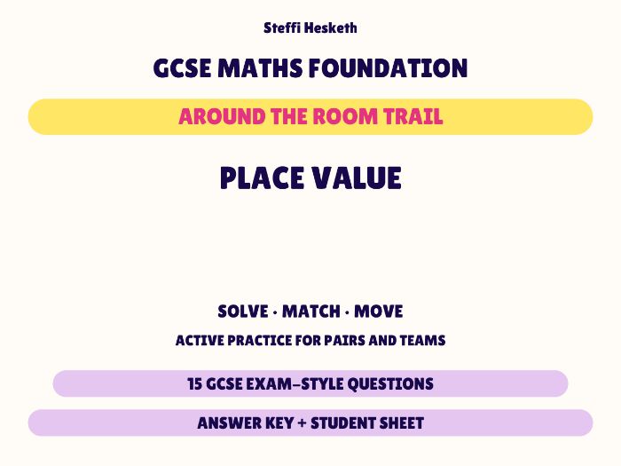 GCSE Foundation Maths Place Value | Around the Room Trail