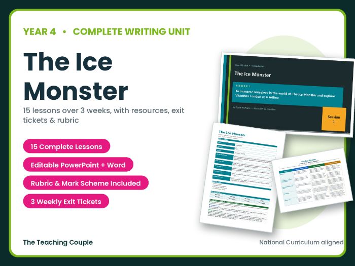 The Ice Monster | Year 4 English Unit | 15 Complete Lessons + Resources