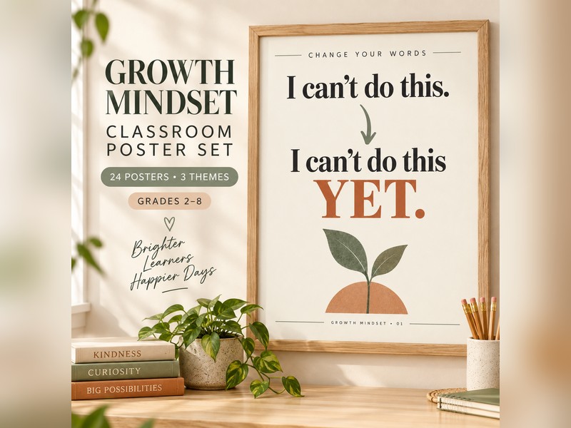 Growth Mindset Classroom Posters