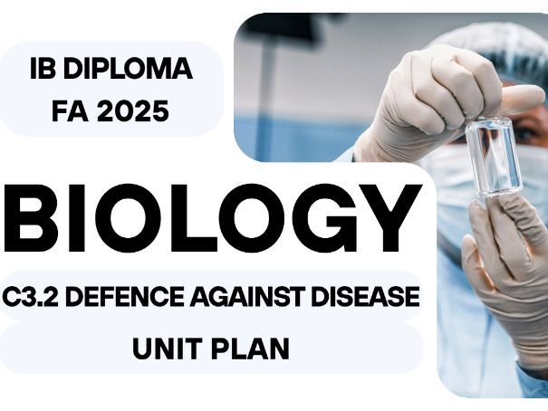 IBDP Biology Unit Planner | C3.2 Defence Against Disease | FA 2025 | SL & HL I Theme C