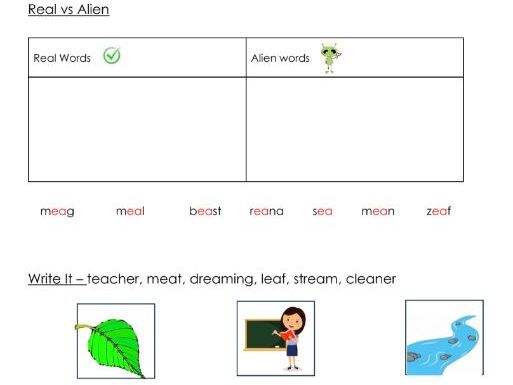 Phonics - ea sound worksheets - Resource bundle