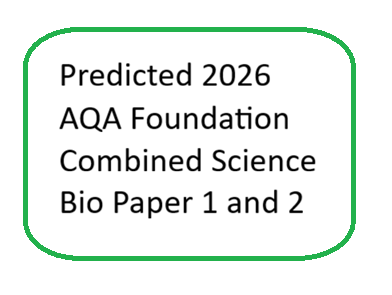 Predicted 2026 AQA Foundation Combined Science Bio paper 1 and 2 DATA ONLY