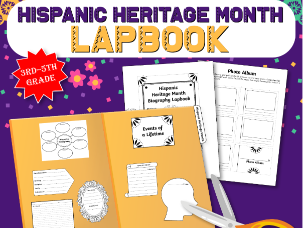 Hispanic Heritage Month Lapbook | Hispanic Leaders & Heroes (Grades 3–5)