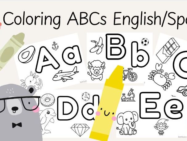 Colouring ABCs English/Spanish