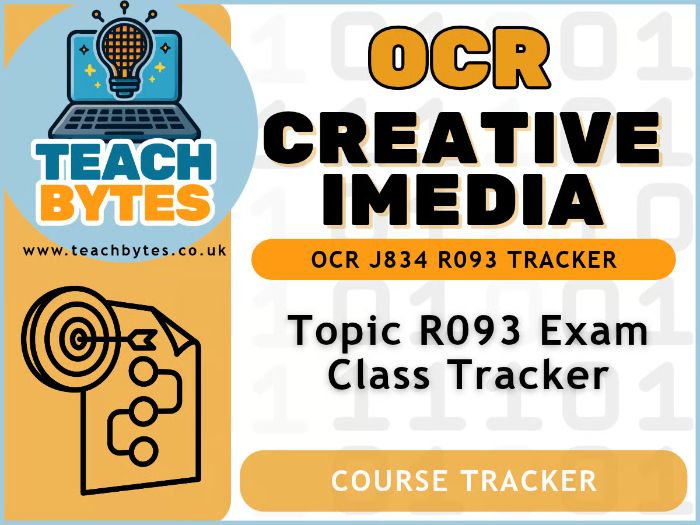 OCR J834 Creative iMedia Topic R093 Exam Class Tracker