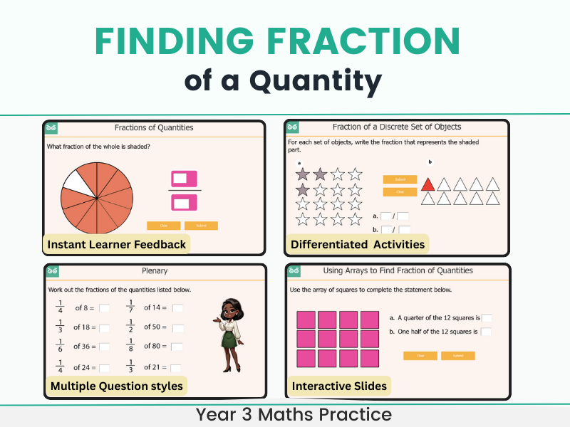 Fraction of Quantities | Year 3 Digital Science Lesson and Activities