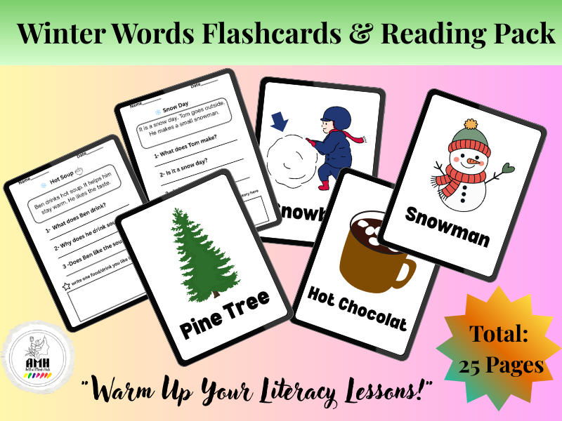 Winter Words Flashcards & Reading Pack