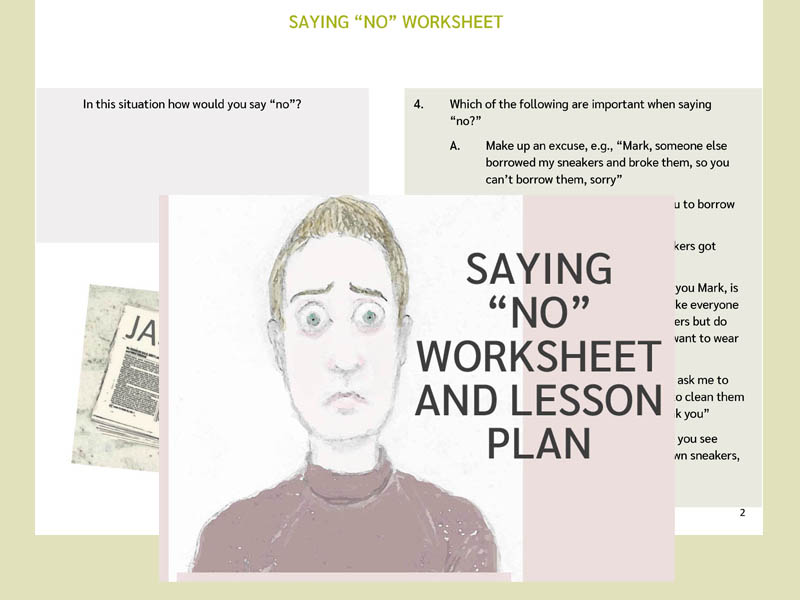 Boundaries (Saying "No") Worksheet and Lesson (US)