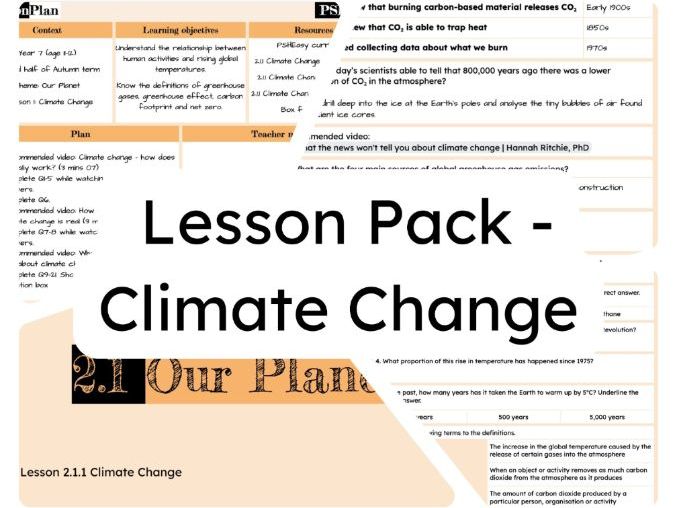 2.1.1 Climate Change Lesson Pack
