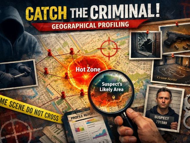 Geographical Profiling Activity - Catch the criminal - Bottom Up Approach - Forensic Psychology