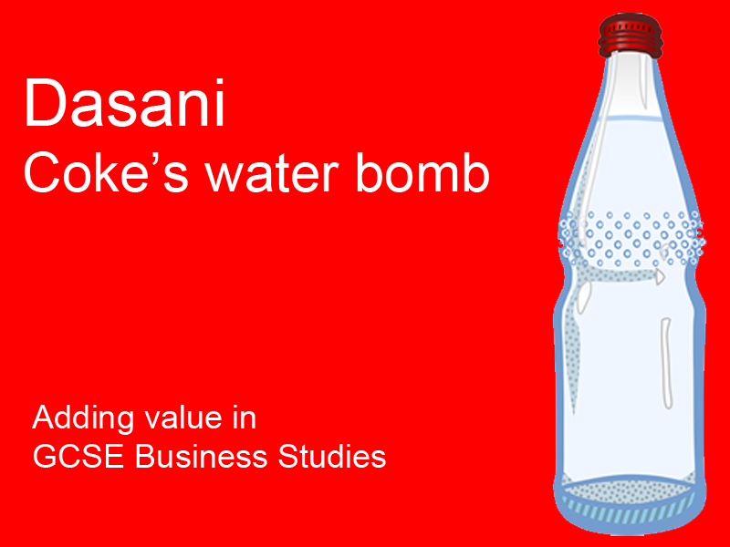 Business Studies GCSE adding value lesson (Dasani)